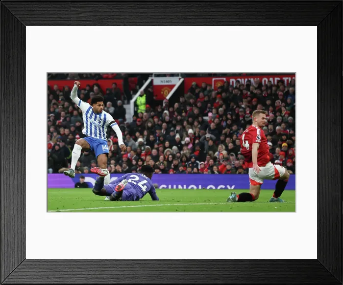 Framed Print : Manchester United v Brighton and Hove Albion Premier League 19JAN25 Framed Print : Manchester United v Brighton and Hove Albion Premier League 19JAN25