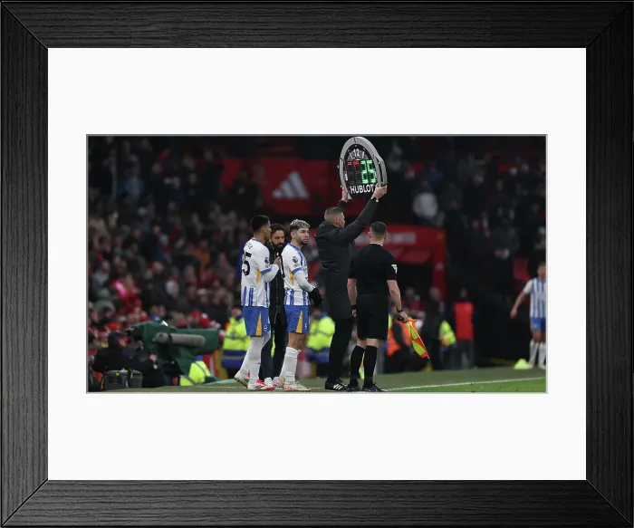 Framed Print : Manchester United v Brighton and Hove Albion Premier League 19JAN25 Framed Print : Manchester United v Brighton and Hove Albion Premier League 19JAN25