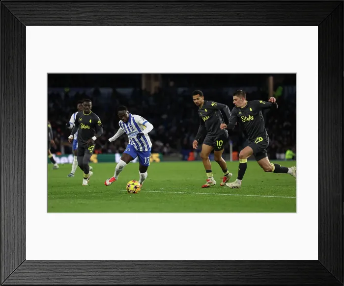 Framed Print : Brighton and Hove Albion v Everton Premier League 25JAN25 Framed Print : Brighton and Hove Albion v Everton Premier League 25JAN25