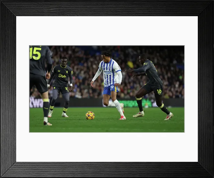 Framed Print : Brighton and Hove Albion v Everton Premier League 25JAN25 Framed Print : Brighton and Hove Albion v Everton Premier League 25JAN25