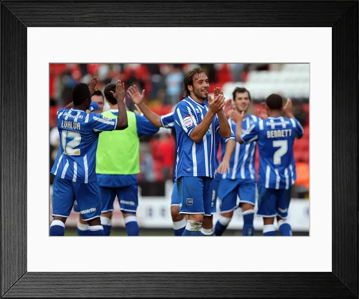 Framed Print : Brighton & Hove Albion vs Charlton Athletic: Away Game - Season 2010-11