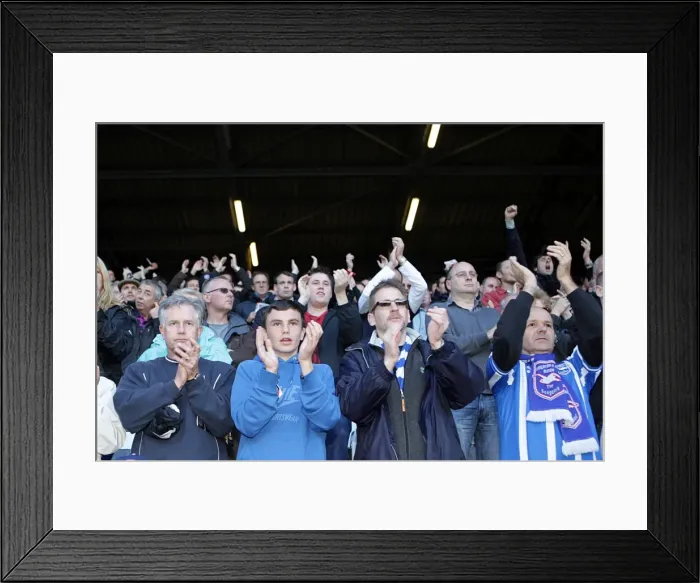 Framed Print : Brighton & Hove Albion FC: Away at Charlton Athletic (2010) - Withdean Era Crowd Scenes