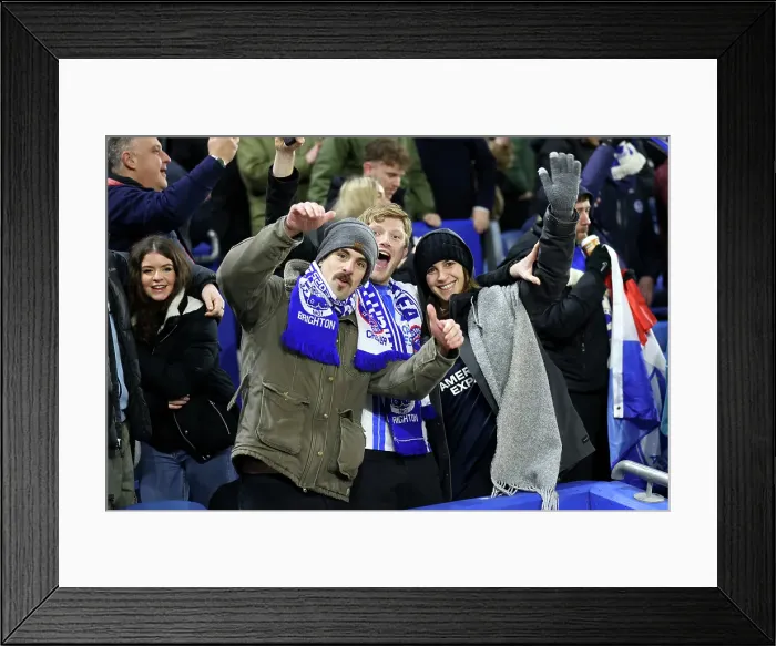 Framed Print : Brighton and Hove Albion v Chelsea FA Cup 5th Round 05FEB25 Framed Print : Brighton and Hove Albion v Chelsea FA Cup 5th Round 05FEB25