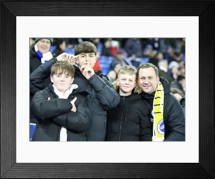 Framed Print : Brighton and Hove Albion v Chelsea FA Cup 5th Round 05FEB25 Framed Print : Brighton and Hove Albion v Chelsea FA Cup 5th Round 05FEB25
