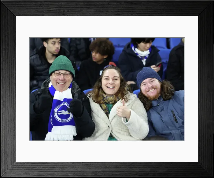 Framed Print : Brighton and Hove Albion v Chelsea FA Cup 5th Round 05FEB25 Framed Print : Brighton and Hove Albion v Chelsea FA Cup 5th Round 05FEB25