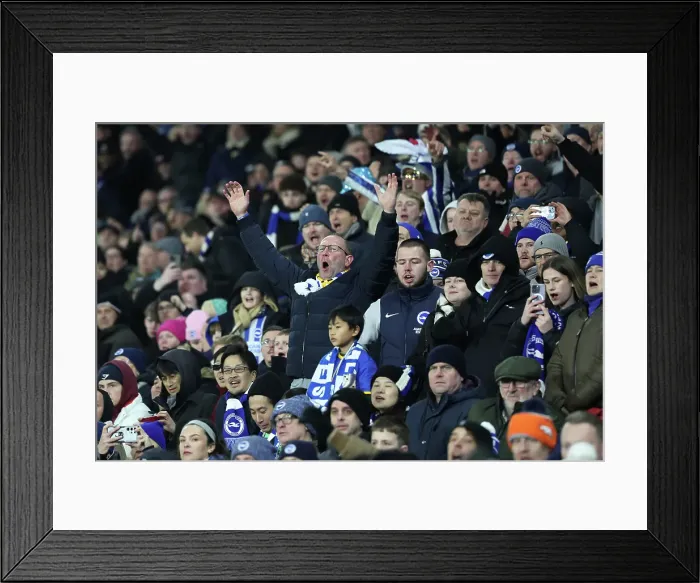 Framed Print : Brighton and Hove Albion v Chelsea FA Cup 5th Round 05FEB25 Framed Print : Brighton and Hove Albion v Chelsea FA Cup 5th Round 05FEB25
