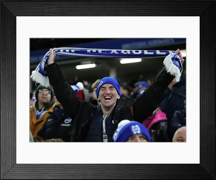 Framed Print : Brighton and Hove Albion v Chelsea FA Cup 5th Round 05FEB25 Framed Print : Brighton and Hove Albion v Chelsea FA Cup 5th Round 05FEB25