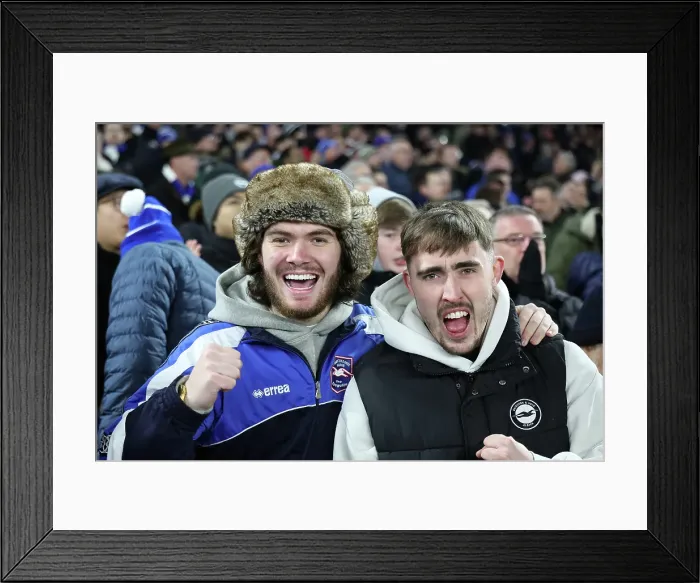 Framed Print : Brighton and Hove Albion v Chelsea FA Cup 5th Round 05FEB25 Framed Print : Brighton and Hove Albion v Chelsea FA Cup 5th Round 05FEB25