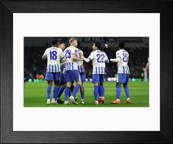 Framed Print : Brighton and Hove Albion v Chelsea FA Cup 5th Round 05FEB25 Framed Print : Brighton and Hove Albion v Chelsea FA Cup 5th Round 05FEB25