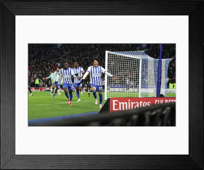 Framed Print : Brighton and Hove Albion v Chelsea FA Cup 5th Round 05FEB25 Framed Print : Brighton and Hove Albion v Chelsea FA Cup 5th Round 05FEB25