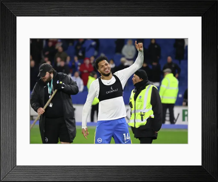 Framed Print : Brighton and Hove Albion v Chelsea Premier League 14FEB25 Framed Print : Brighton and Hove Albion v Chelsea Premier League 14FEB25