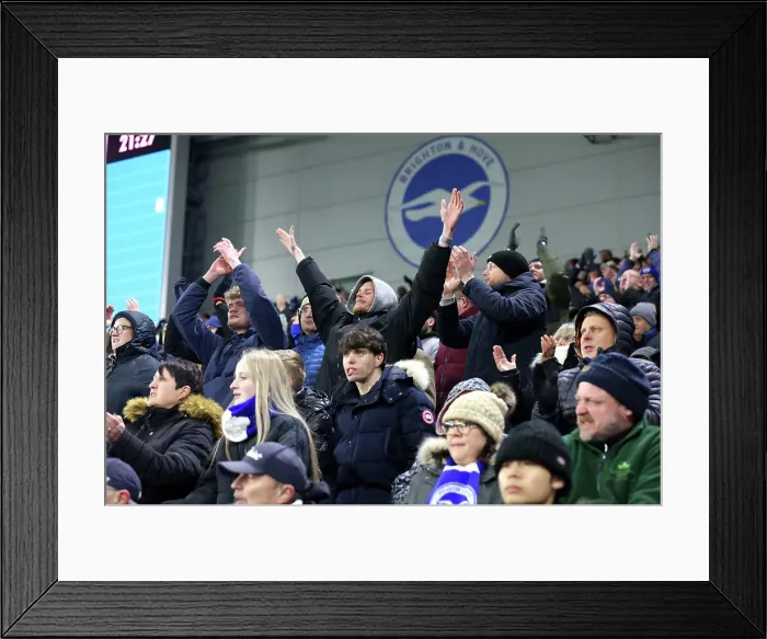 Framed Print : Brighton and Hove Albion v Chelsea Premier League 14FEB25 Framed Print : Brighton and Hove Albion v Chelsea Premier League 14FEB25