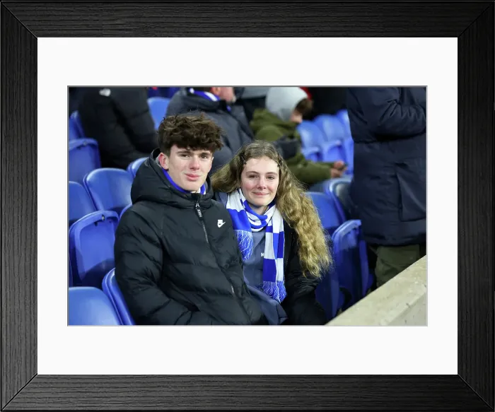 Framed Print : Brighton and Hove Albion v Chelsea Premier League 14FEB25 Framed Print : Brighton and Hove Albion v Chelsea Premier League 14FEB25