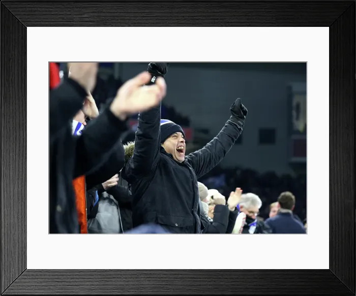 Framed Print : Brighton and Hove Albion v Chelsea Premier League 14FEB25 Framed Print : Brighton and Hove Albion v Chelsea Premier League 14FEB25