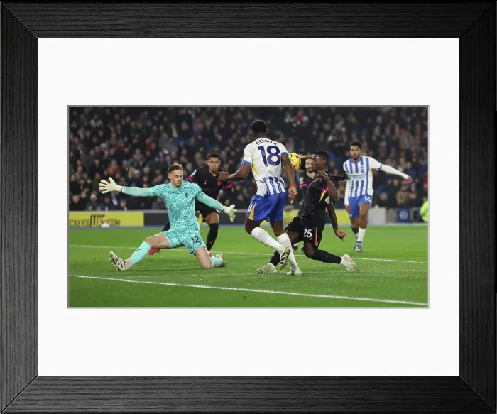 Framed Print : Brighton and Hove Albion v Chelsea Premier League 14FEB25 Framed Print : Brighton and Hove Albion v Chelsea Premier League 14FEB25