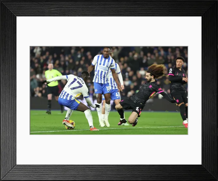 Framed Print : Brighton and Hove Albion v Chelsea Premier League 14FEB25 Framed Print : Brighton and Hove Albion v Chelsea Premier League 14FEB25