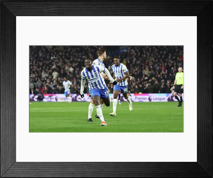 Framed Print : Brighton and Hove Albion v Chelsea Premier League 14FEB25 Framed Print : Brighton and Hove Albion v Chelsea Premier League 14FEB25