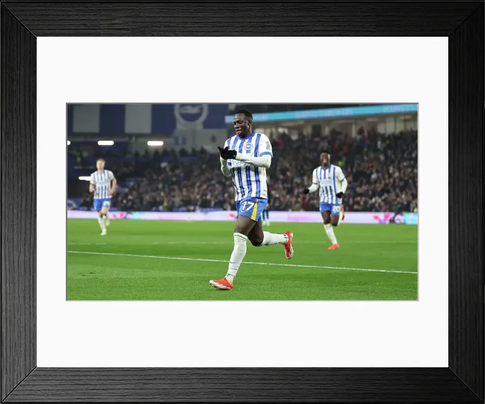 Framed Print : Brighton and Hove Albion v Chelsea Premier League 14FEB25 Framed Print : Brighton and Hove Albion v Chelsea Premier League 14FEB25
