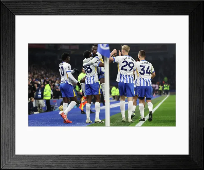 Framed Print : Brighton and Hove Albion v Chelsea Premier League 14FEB25 Framed Print : Brighton and Hove Albion v Chelsea Premier League 14FEB25