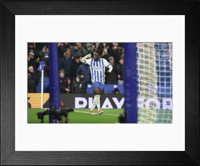 Framed Print : Brighton and Hove Albion v Chelsea Premier League 14FEB25 Framed Print : Brighton and Hove Albion v Chelsea Premier League 14FEB25