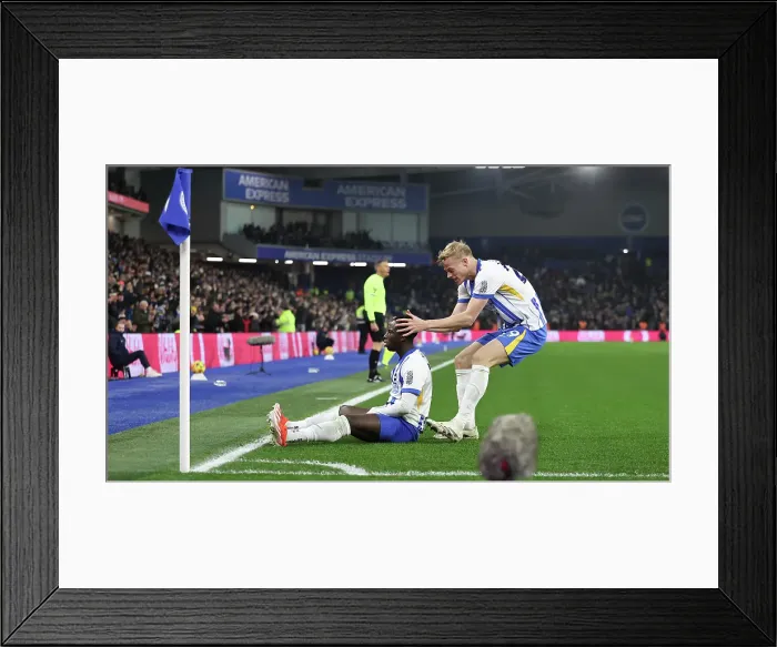 Framed Print : Brighton and Hove Albion v Chelsea Premier League 14FEB25 Framed Print : Brighton and Hove Albion v Chelsea Premier League 14FEB25