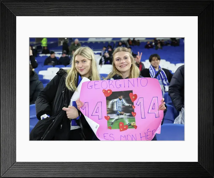 Framed Print : Brighton and Hove Albion v Chelsea Premier League 14FEB25 Framed Print : Brighton and Hove Albion v Chelsea Premier League 14FEB25