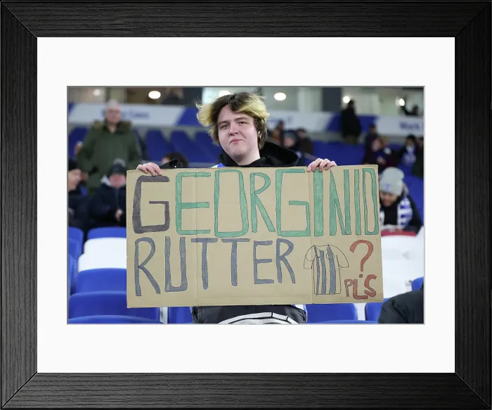 Framed Print : Brighton and Hove Albion v Chelsea Premier League 14FEB25 Framed Print : Brighton and Hove Albion v Chelsea Premier League 14FEB25