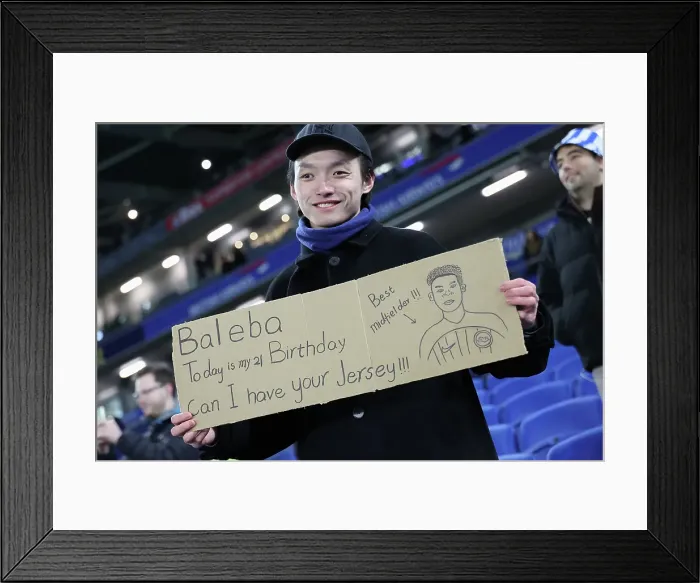 Framed Print : Brighton and Hove Albion v Chelsea Premier League 14FEB25 Framed Print : Brighton and Hove Albion v Chelsea Premier League 14FEB25