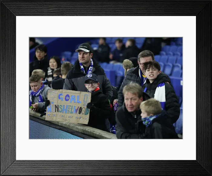 Framed Print : Brighton and Hove Albion v Chelsea Premier League 14FEB25 Framed Print : Brighton and Hove Albion v Chelsea Premier League 14FEB25