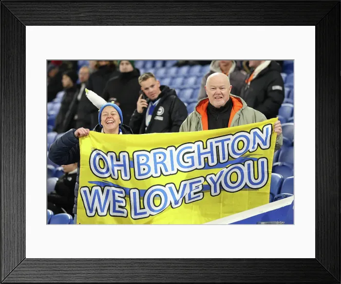 Framed Print : Brighton and Hove Albion v Chelsea Premier League 14FEB25 Framed Print : Brighton and Hove Albion v Chelsea Premier League 14FEB25
