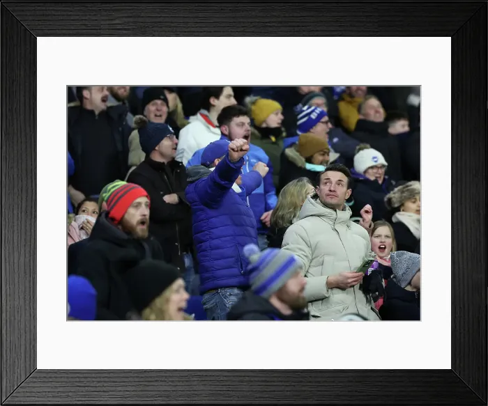 Framed Print : Brighton and Hove Albion v Chelsea Premier League 14FEB25 Framed Print : Brighton and Hove Albion v Chelsea Premier League 14FEB25