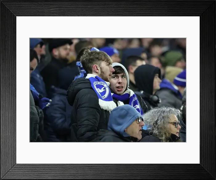 Framed Print : Brighton and Hove Albion v Chelsea Premier League 14FEB25 Framed Print : Brighton and Hove Albion v Chelsea Premier League 14FEB25
