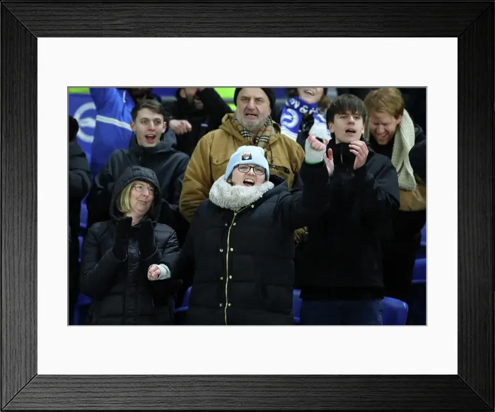 Framed Print : Brighton and Hove Albion v Chelsea Premier League 14FEB25 Framed Print : Brighton and Hove Albion v Chelsea Premier League 14FEB25