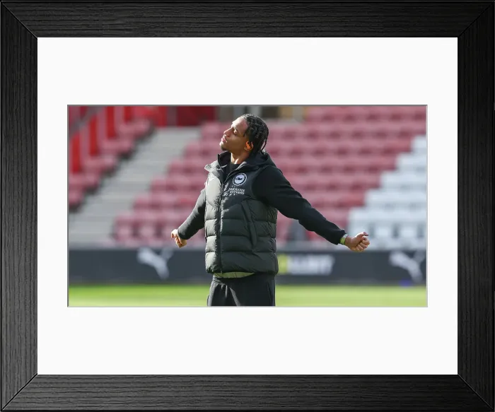 Framed Print : Southampton and Brighton and Hove Albion Premier League 22FEB25 Framed Print : Southampton and Brighton and Hove Albion Premier League 22FEB25