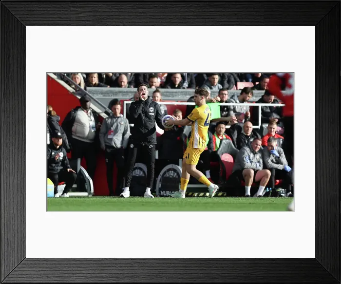 Framed Print : Southampton and Brighton and Hove Albion Premier League 22FEB25 Framed Print : Southampton and Brighton and Hove Albion Premier League 22FEB25