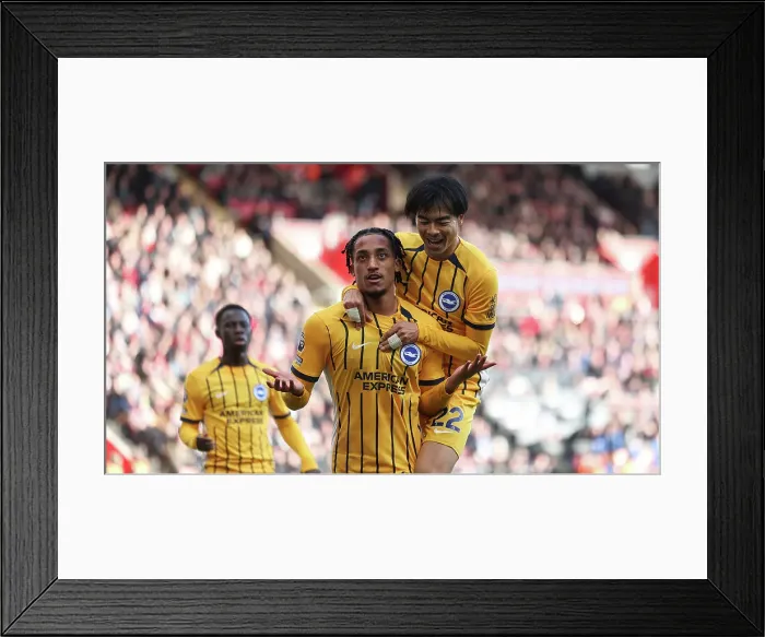 Framed Print : Southampton and Brighton and Hove Albion Premier League 22FEB25 Framed Print : Southampton and Brighton and Hove Albion Premier League 22FEB25