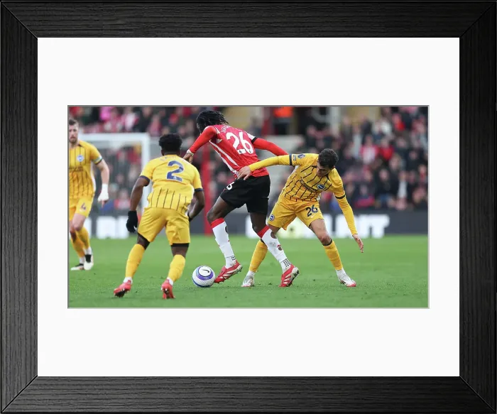 Framed Print : Southampton and Brighton and Hove Albion Premier League 22FEB25 Framed Print : Southampton and Brighton and Hove Albion Premier League 22FEB25