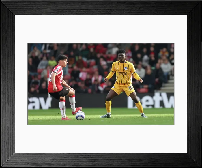 Framed Print : Southampton and Brighton and Hove Albion Premier League 22FEB25 Framed Print : Southampton and Brighton and Hove Albion Premier League 22FEB25