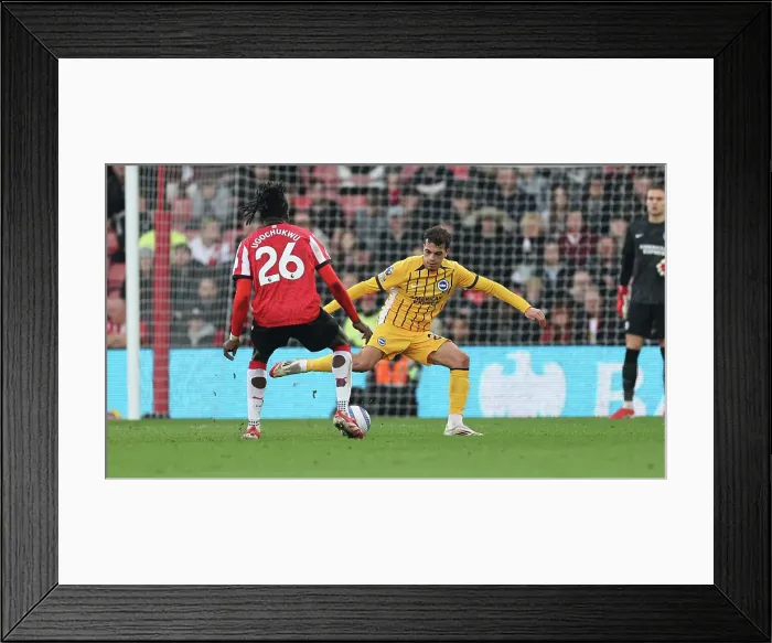 Framed Print : Southampton and Brighton and Hove Albion Premier League 22FEB25 Framed Print : Southampton and Brighton and Hove Albion Premier League 22FEB25