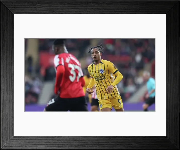 Framed Print : Southampton and Brighton and Hove Albion Premier League 22FEB25 Framed Print : Southampton and Brighton and Hove Albion Premier League 22FEB25