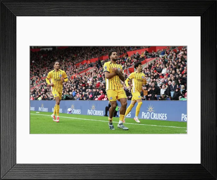Framed Print : Southampton and Brighton and Hove Albion Premier League 22FEB25 Framed Print : Southampton and Brighton and Hove Albion Premier League 22FEB25