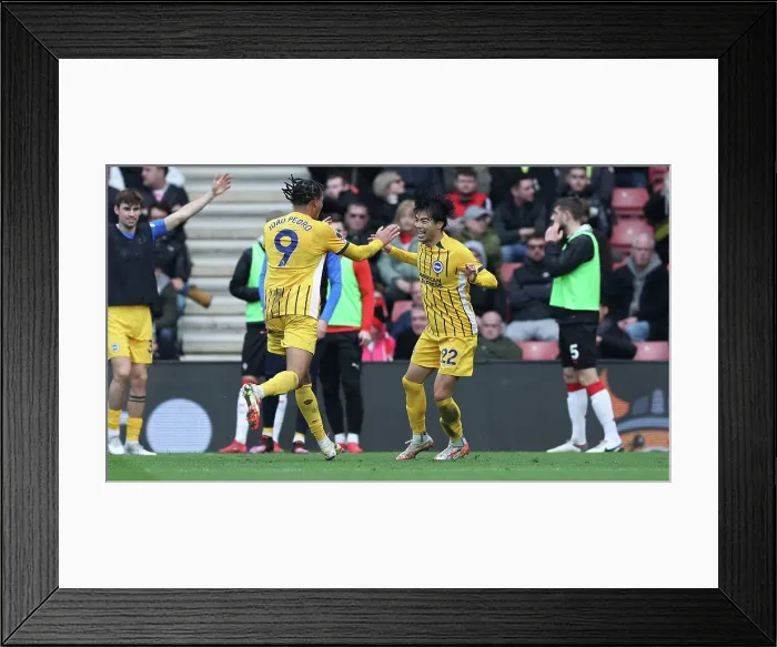 Framed Print : Southampton and Brighton and Hove Albion Premier League 22FEB25 Framed Print : Southampton and Brighton and Hove Albion Premier League 22FEB25