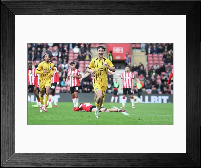 Framed Print : Southampton and Brighton and Hove Albion Premier League 22FEB25 Framed Print : Southampton and Brighton and Hove Albion Premier League 22FEB25