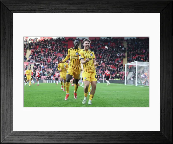 Framed Print : Southampton and Brighton and Hove Albion Premier League 22FEB25 Framed Print : Southampton and Brighton and Hove Albion Premier League 22FEB25