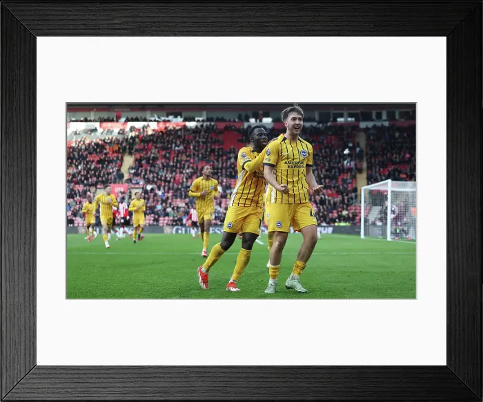 Framed Print : Southampton and Brighton and Hove Albion Premier League 22FEB25 Framed Print : Southampton and Brighton and Hove Albion Premier League 22FEB25