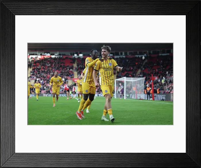 Framed Print : Southampton and Brighton and Hove Albion Premier League 22FEB25 Framed Print : Southampton and Brighton and Hove Albion Premier League 22FEB25