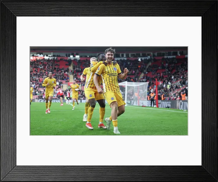 Framed Print : Southampton and Brighton and Hove Albion Premier League 22FEB25 Framed Print : Southampton and Brighton and Hove Albion Premier League 22FEB25