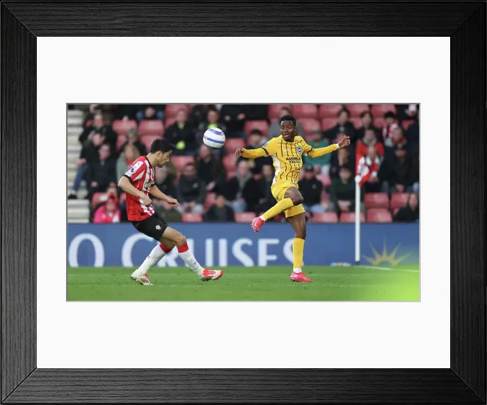 Framed Print : Southampton and Brighton and Hove Albion Premier League 22FEB25 Framed Print : Southampton and Brighton and Hove Albion Premier League 22FEB25