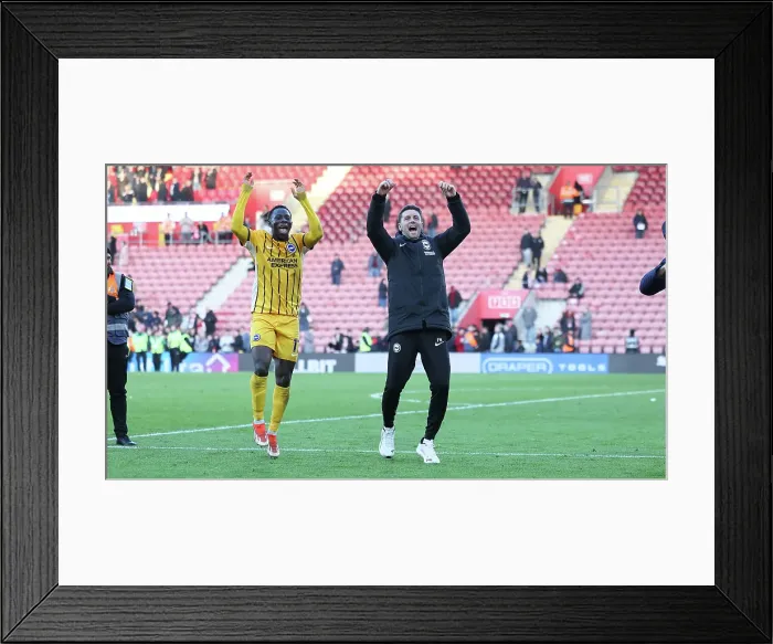 Framed Print : Southampton and Brighton and Hove Albion Premier League 22FEB25 Framed Print : Southampton and Brighton and Hove Albion Premier League 22FEB25