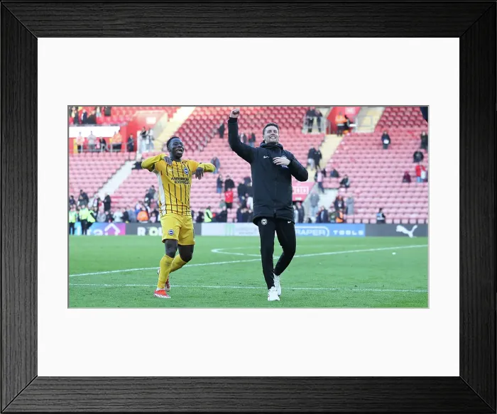 Framed Print : Southampton and Brighton and Hove Albion Premier League 22FEB25 Framed Print : Southampton and Brighton and Hove Albion Premier League 22FEB25